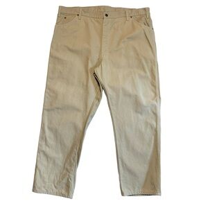 Dickies Men's Tan Carpenter Utility Pants Relaxed Fit Canvas Workwear Size 42x30